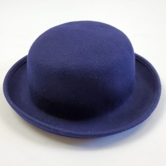 Vintage Accessories - Vintage Arlin Navy Blue Wool Western Church Hat